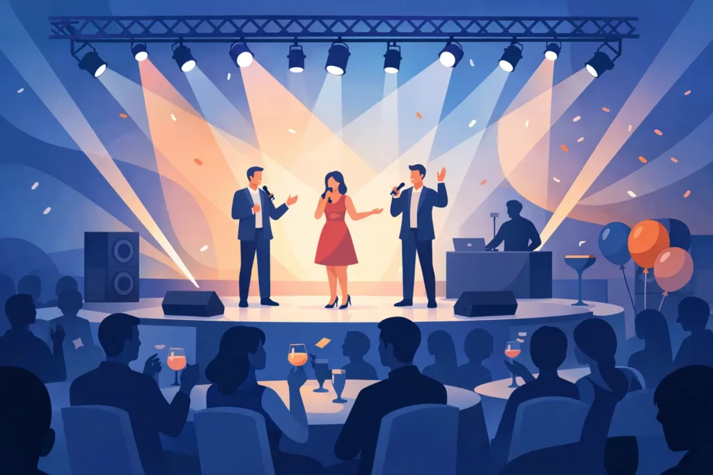 Podiumshow voor personeelsfeest organiseren