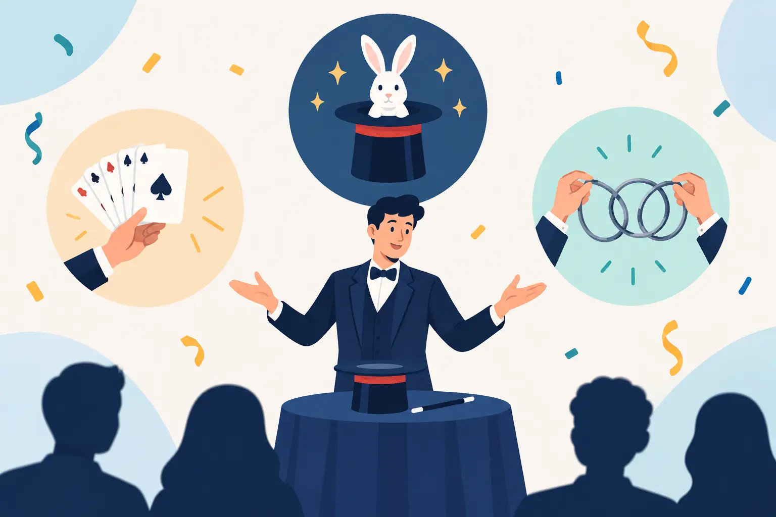 Goochelvormen vergelijken voor jouw feest