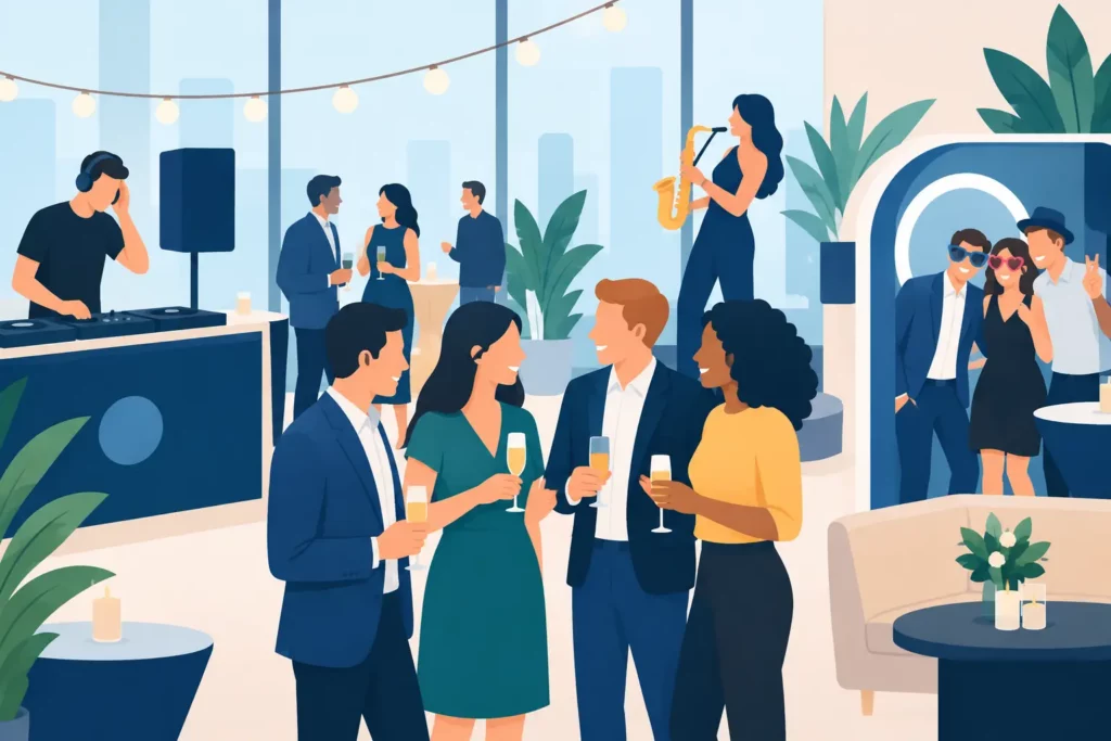 15 bedrijfsfeest entertainment ideeën die echt werken