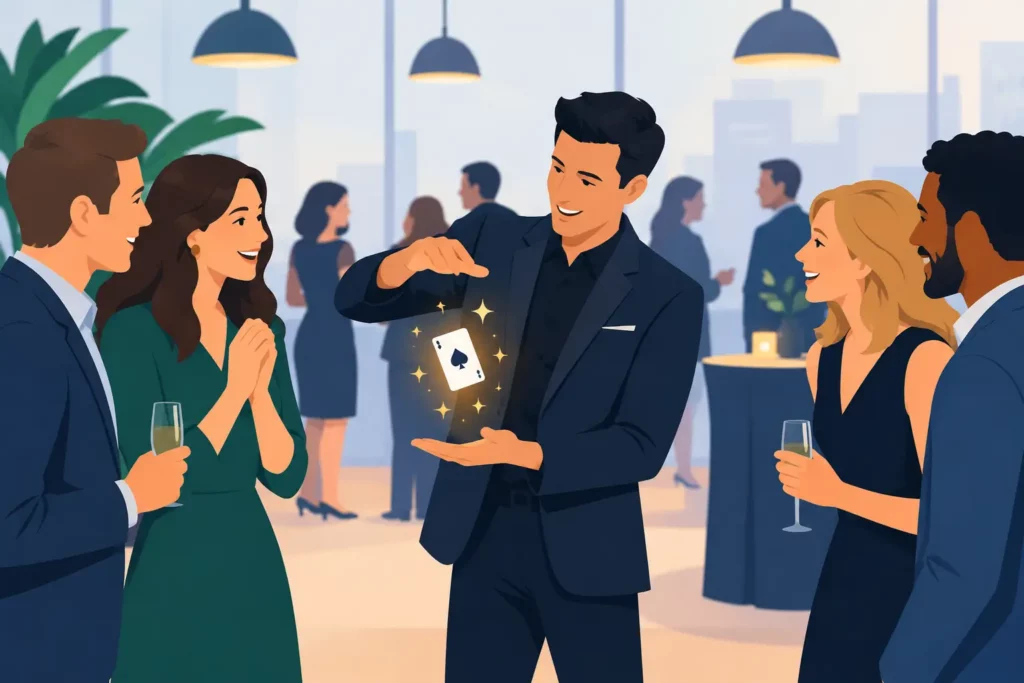Case: bedrijfsfeest met interactieve magie