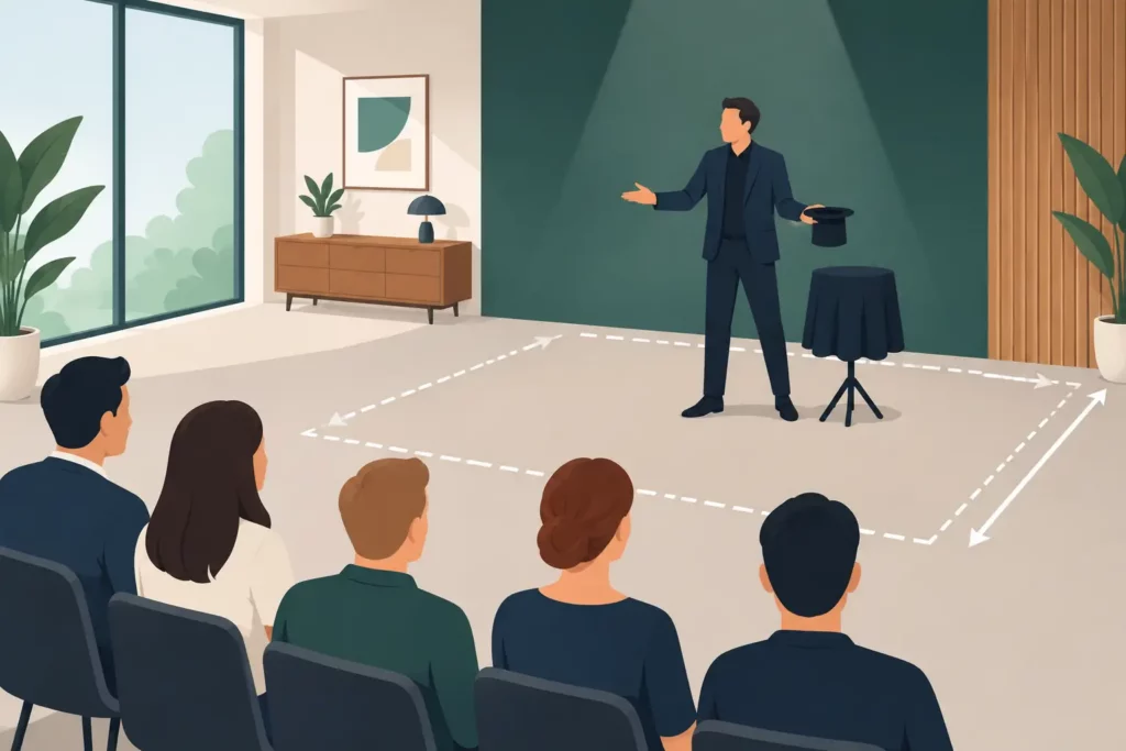 Hoeveel ruimte vraagt een parlorshow echt?