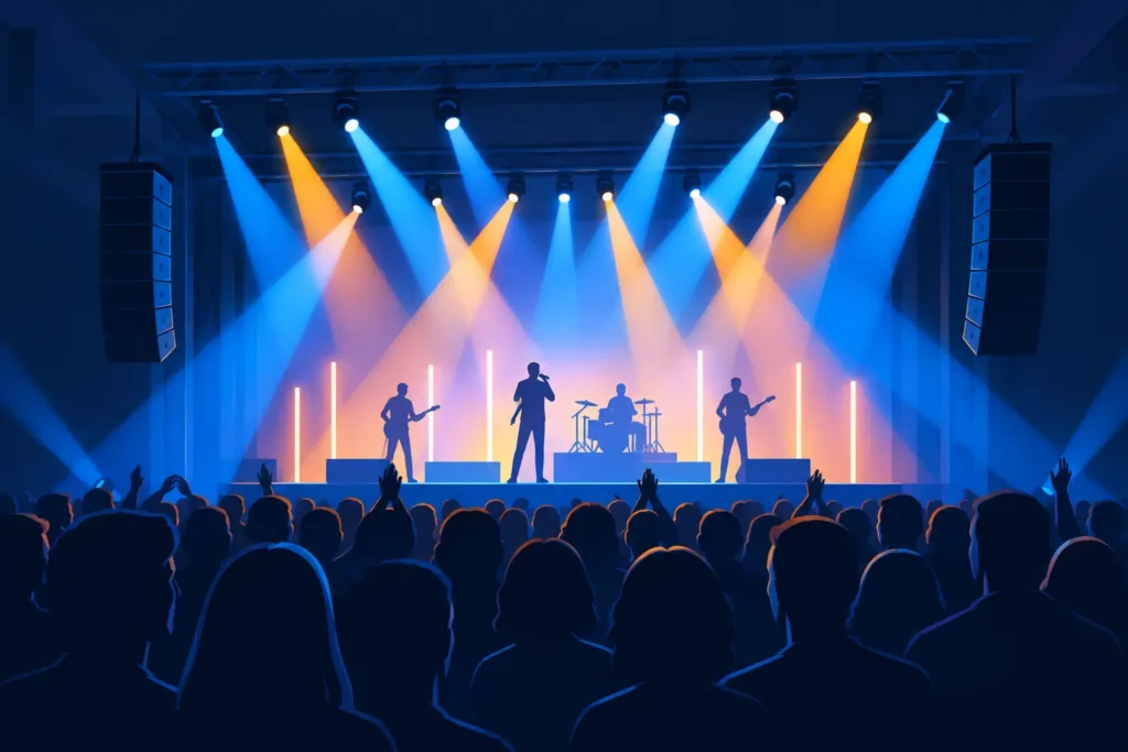 Zaalshow met licht en geluid die blijft hangen